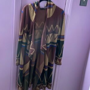 M. Frederic High End L.A. Boutique Aztec Waterfalll Cardigan Sweater! GUC